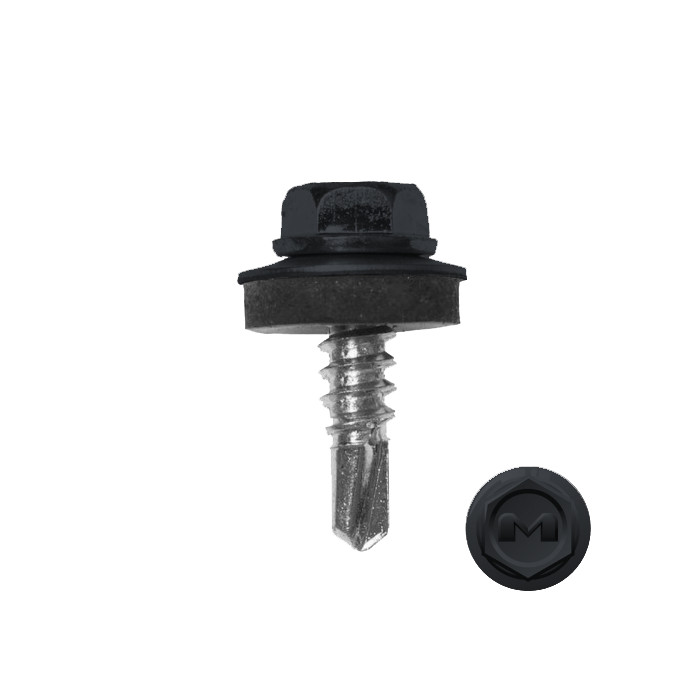 Саморез по металлу Daxmer 5,5х19 (250шт) сверло №3 RAL 7024